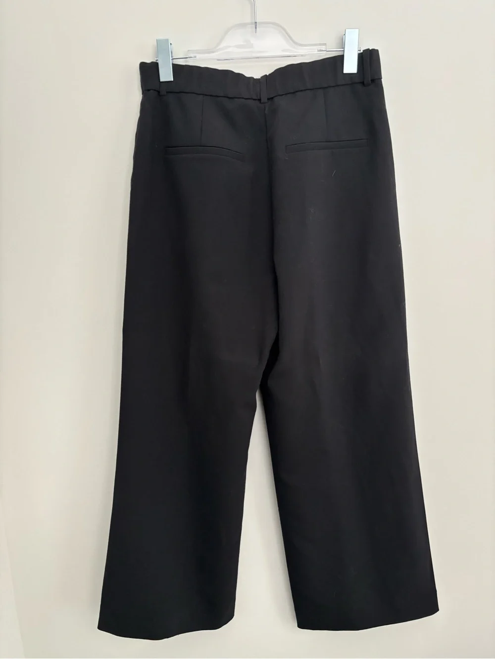 NWT Abercrombie & Fitch Sloan Wide Leg Trousers in Black size 10S